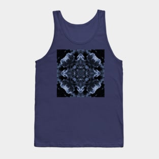 Fractal Art Blue Mandala Pattern Tank Top